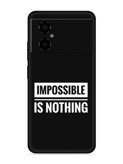 Impossible Is Nothing Embossed Soft Silicone Case for Poco M4 (5G) Zapvi