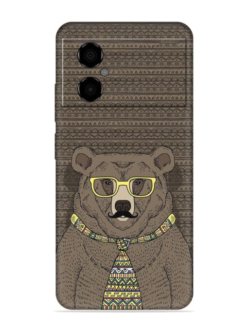 Grizzly Bear Embossed Soft Silicone Case for Poco M4 (5G) Zapvi