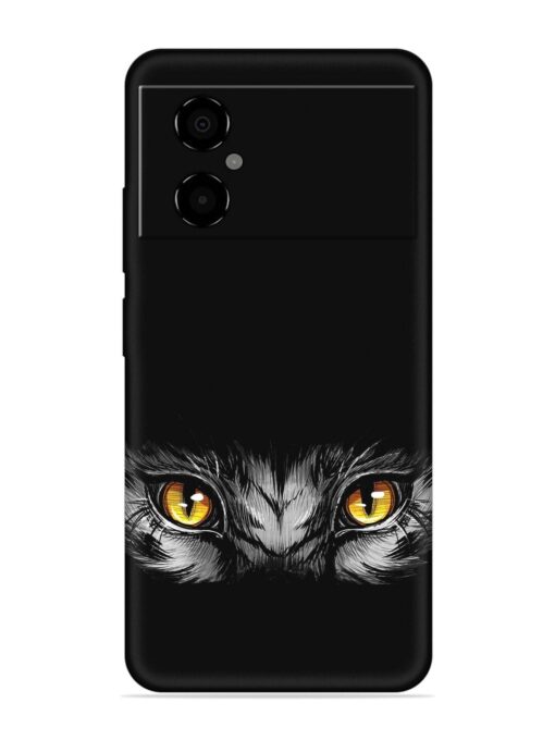 Scary Eye Embossed Soft Silicone Case for Poco M4 (5G) Zapvi