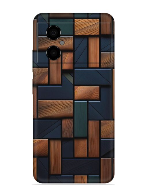 Wooden Background Cubes Embossed Soft Silicone Case for Poco M4 (5G) Zapvi