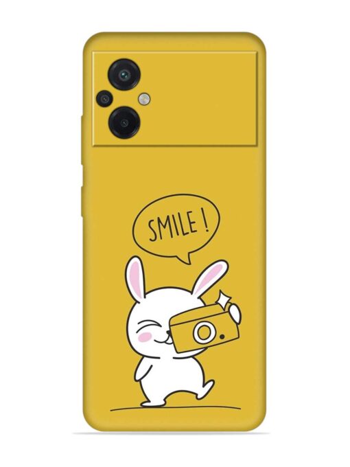 Hey Smile Please Embossed Soft Silicone Case for Poco M5 Zapvi