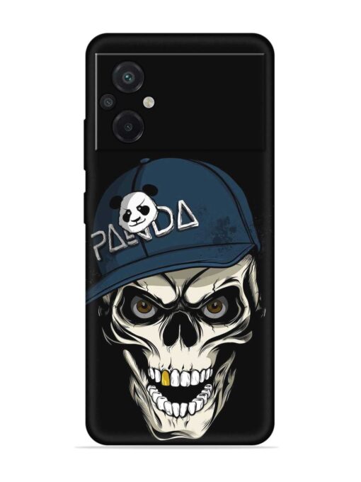 Panda Skull Embossed Soft Silicone Case for Poco M5 Zapvi