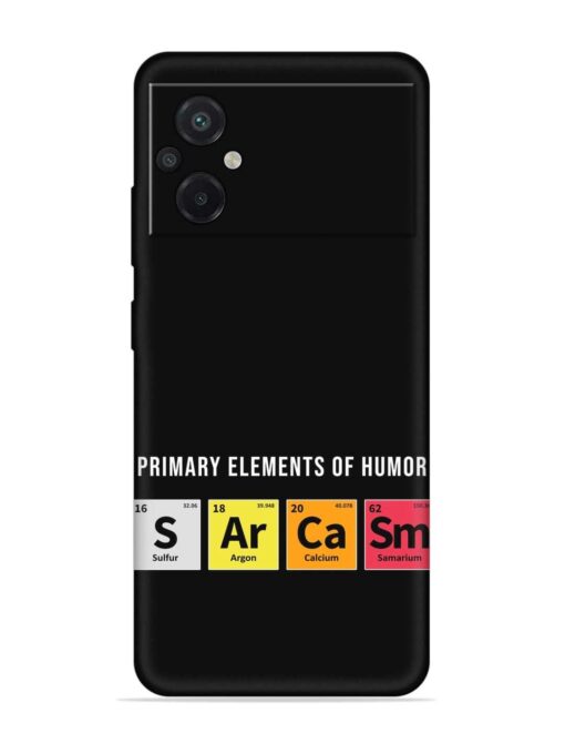 Primary Elements Humor Embossed Soft Silicone Case for Poco M5 Zapvi