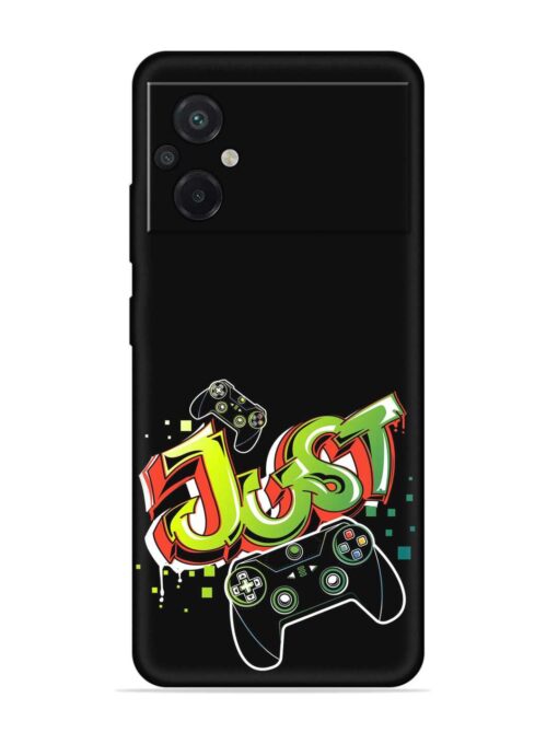 Graffiti Gamepad Illustration Embossed Soft Silicone Case for Poco M5 Zapvi