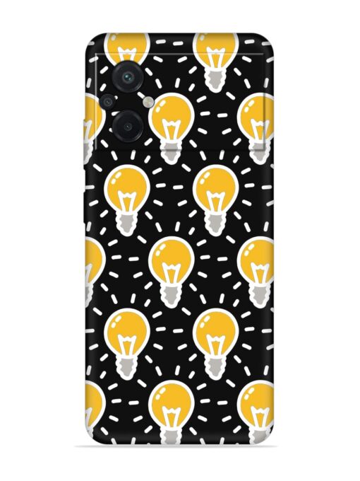 Light Bulb Seamless Embossed Soft Silicone Case for Poco M5 Zapvi