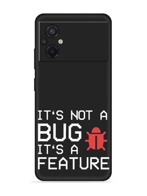 Not Bug Feature Embossed Soft Silicone Case for Poco M5 Zapvi