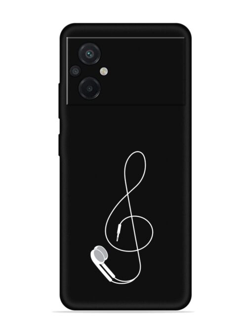 Music Earphone Vector Embossed Soft Silicone Case for Poco M5 Zapvi