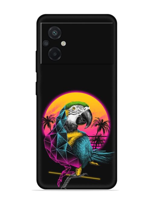 Rad Parrot Embossed Soft Silicone Case for Poco M5 Zapvi