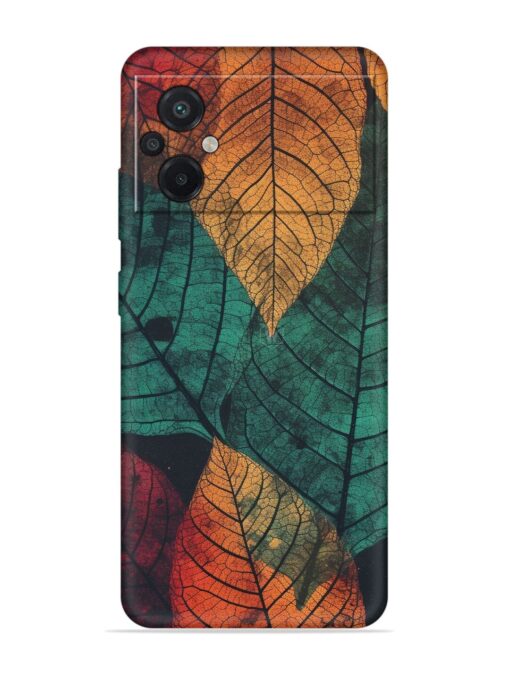 Leaves Artwork Embossed Soft Silicone Case for Poco M5 Zapvi