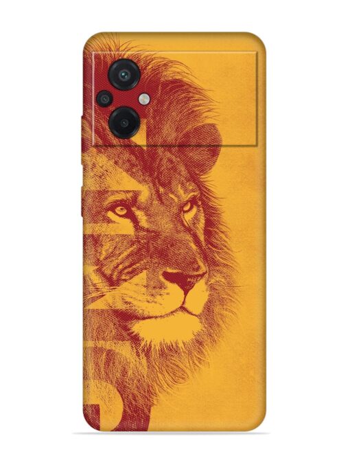 Gold Lion Crown Art Embossed Soft Silicone Case for Poco M5 Zapvi