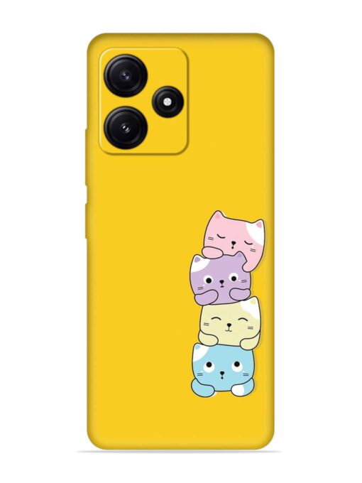 Cartoon Anime Embossed Soft Silicone Case for Poco M6 Pro (5G) Zapvi