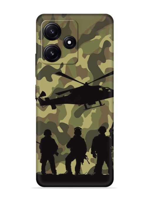 Army Heros Embossed Soft Silicone Case for Poco M6 Pro (5G) Zapvi