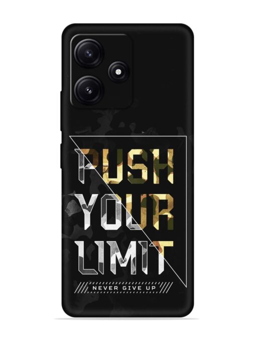 Push Your Limits Embossed Soft Silicone Case for Poco M6 Pro (5G) Zapvi