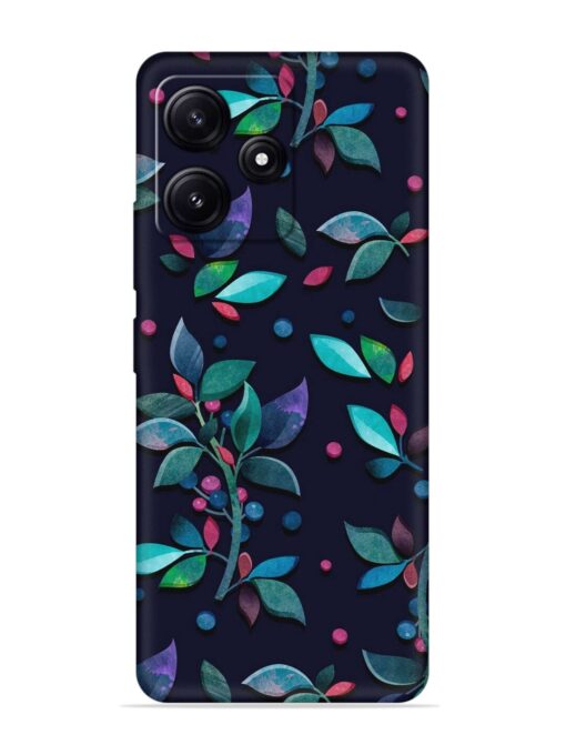 Decorative Watercolor Flower Embossed Soft Silicone Case for Poco M6 Pro (5G) Zapvi