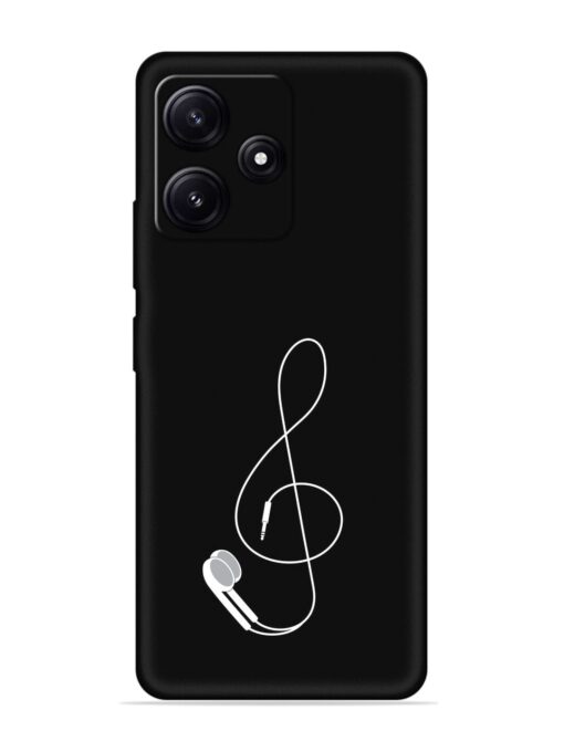 Music Earphone Vector Embossed Soft Silicone Case for Poco M6 Pro (5G) Zapvi