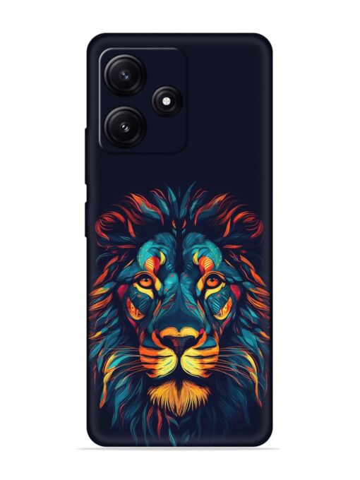 Colorful Lion Embossed Soft Silicone Case for Poco M6 Pro (5G) Zapvi