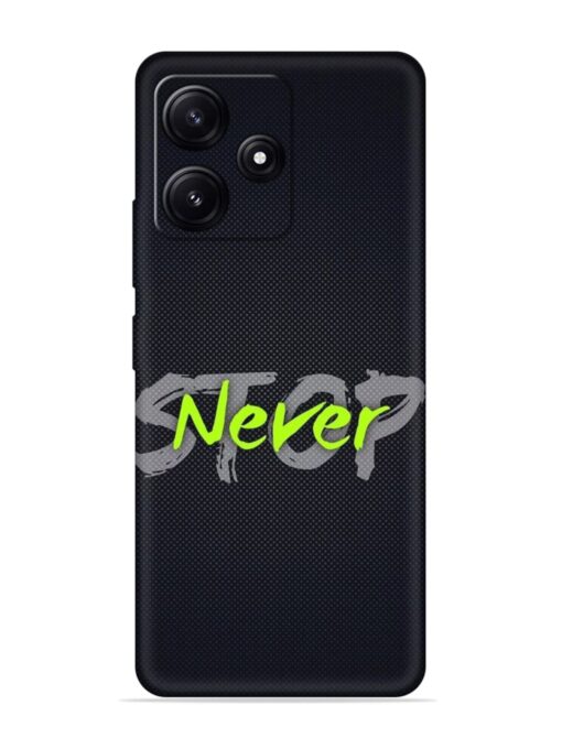 Never Stop Embossed Soft Silicone Case for Poco M6 Pro (5G) Zapvi