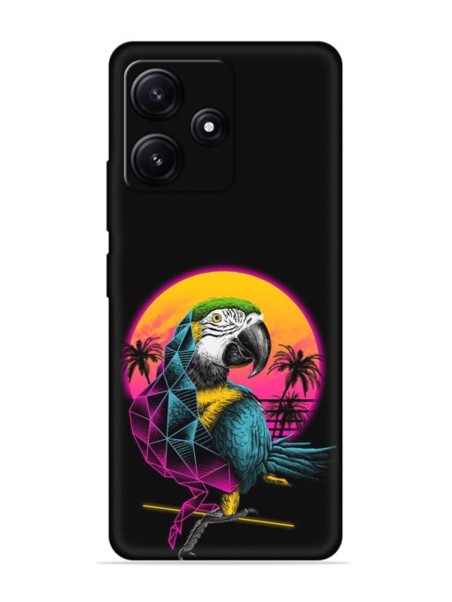 Rad Parrot Embossed Soft Silicone Case for Poco M6 Pro (5G) Zapvi