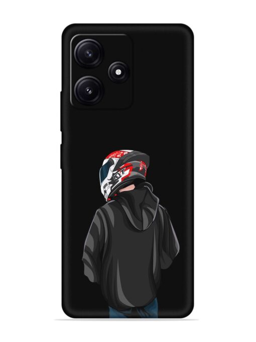 Motorcycle Rider Embossed Soft Silicone Case for Poco M6 Pro (5G) Zapvi