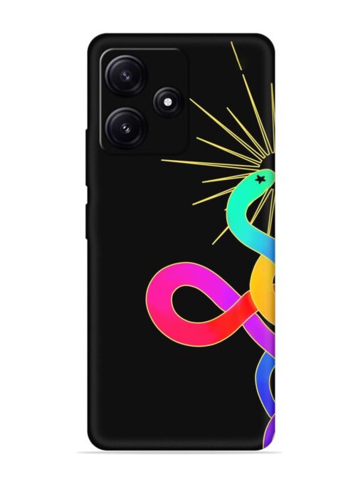 Art Geometric Abstraction Embossed Soft Silicone Case for Poco M6 Pro (5G) Zapvi