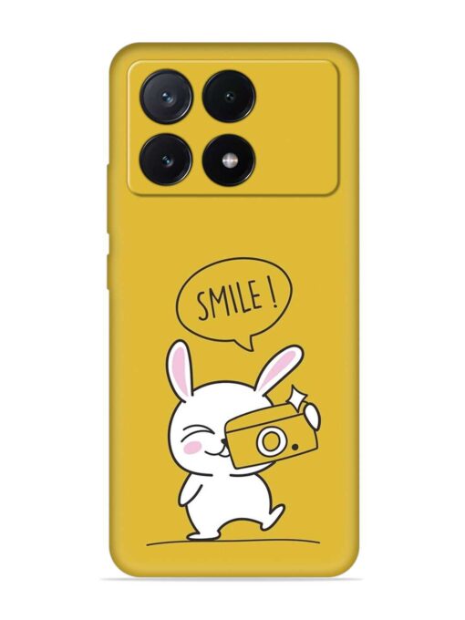 Hey Smile Please Embossed Soft Silicone Case for Poco X6 Pro (5G) Zapvi