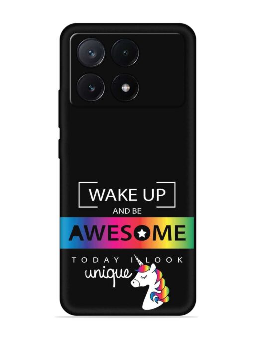 Inspirational Quote Unicorn Embossed Soft Silicone Case for Poco X6 Pro (5G) Zapvi