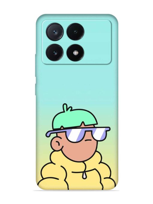 Doodles Cool Character Embossed Soft Silicone Case for Poco X6 Pro (5G) Zapvi