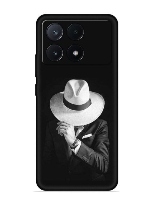 Men Under Hat Embossed Soft Silicone Case for Poco X6 Pro (5G) Zapvi