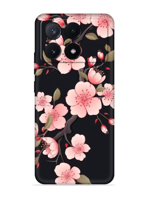 Cherry Blossom Embossed Soft Silicone Case for Poco X6 Pro (5G) Zapvi