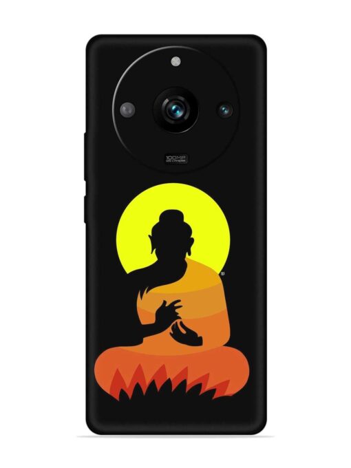 Buddha Art Black Embossed Soft Silicone Case for Realme 11 Pro (5G) Zapvi