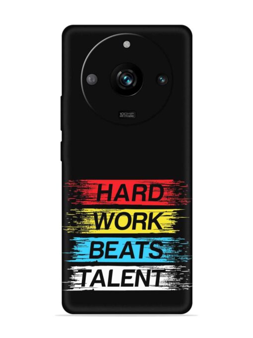 Hard Work Beats Embossed Soft Silicone Case for Realme 11 Pro (5G) Zapvi