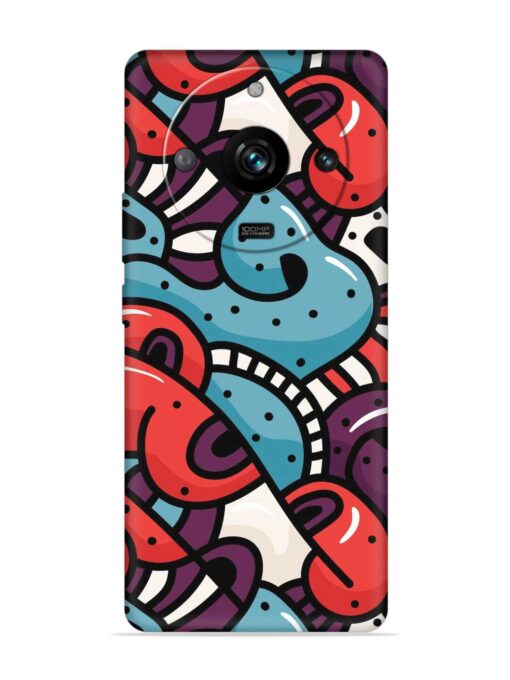 Seamless Backdrop Colorful Embossed Soft Silicone Case for Realme 11 Pro (5G) Zapvi