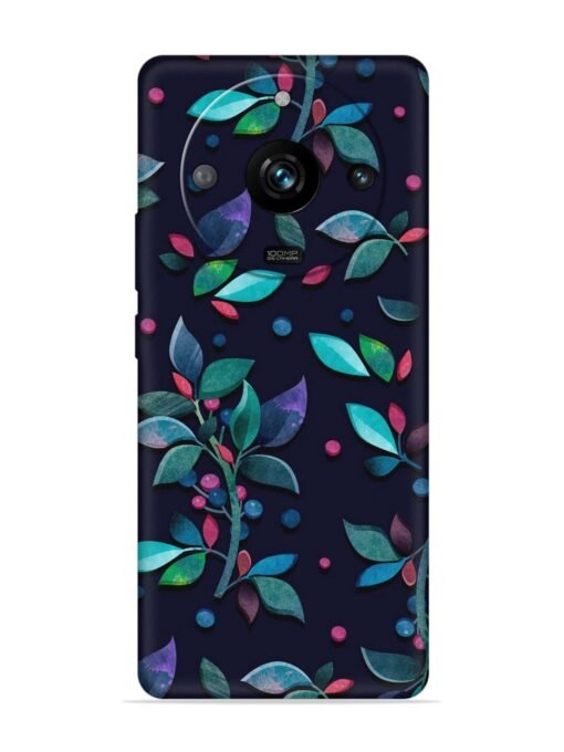 Decorative Watercolor Flower Embossed Soft Silicone Case for Realme 11 Pro (5G) Zapvi