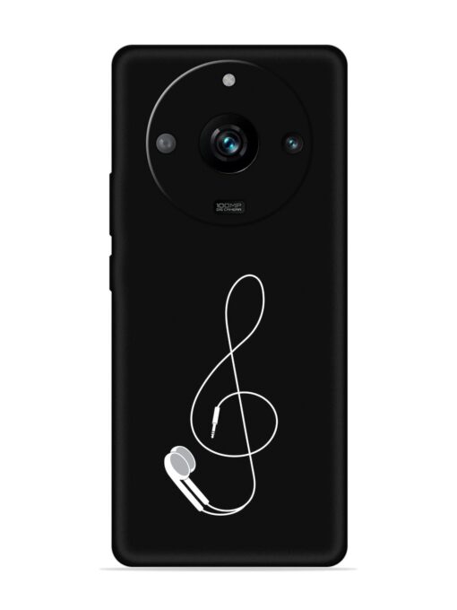 Music Earphone Vector Embossed Soft Silicone Case for Realme 11 Pro (5G) Zapvi