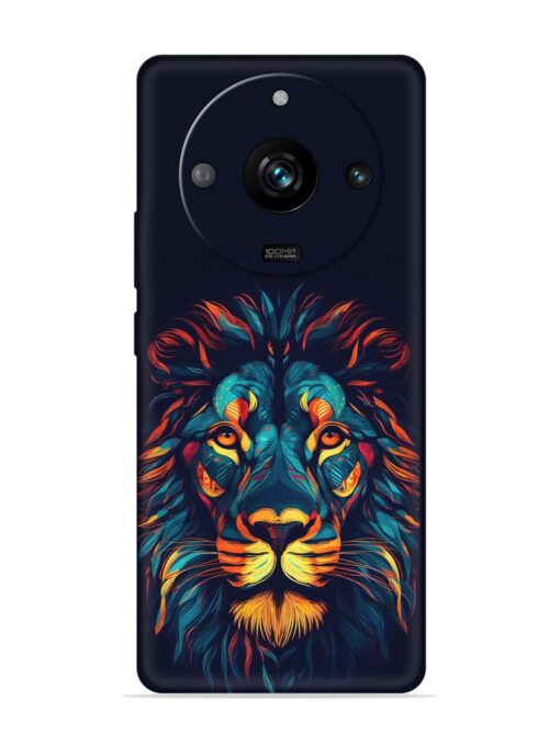 Colorful Lion Embossed Soft Silicone Case for Realme 11 Pro (5G) Zapvi