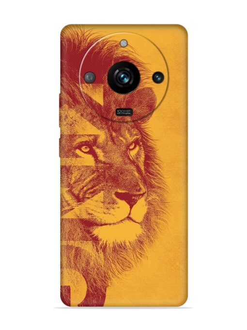 Gold Lion Crown Art Embossed Soft Silicone Case for Realme 11 Pro (5G) Zapvi