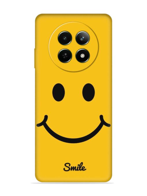 Yellow Smiley Embossed Soft Silicone Case for Realme 12 (5G) Zapvi