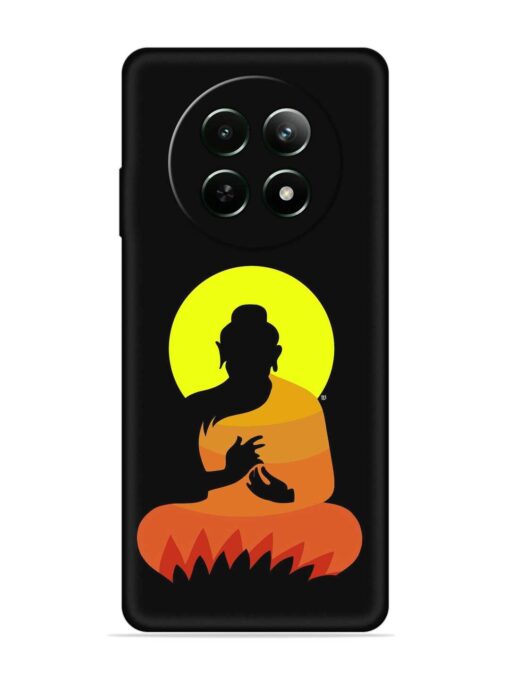 Buddha Art Black Embossed Soft Silicone Case for Realme 12 (5G) Zapvi