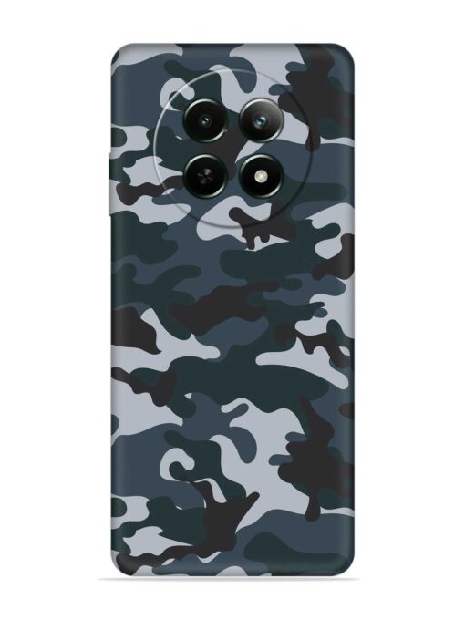 Dark Blue Army Military Art Embossed Soft Silicone Case for Realme 12 (5G) Zapvi