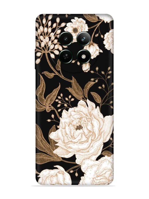 Peonies Roses Floral Embossed Soft Silicone Case for Realme 12 (5G) Zapvi