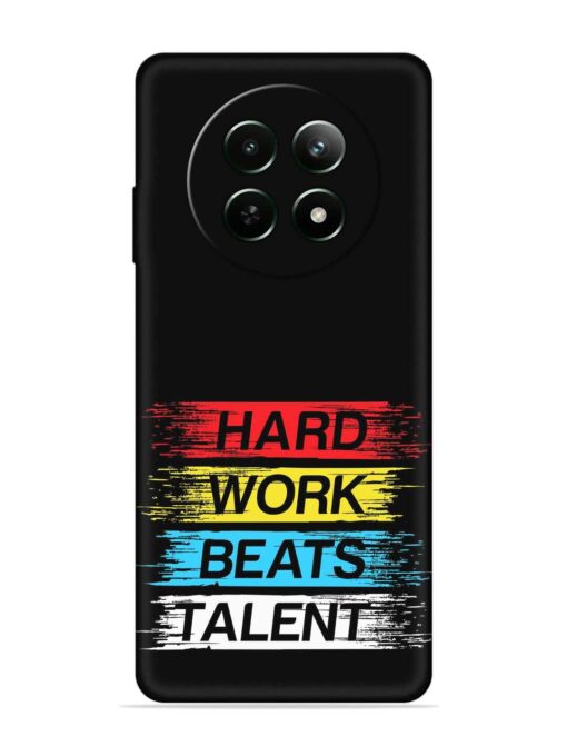 Hard Work Beats Embossed Soft Silicone Case for Realme 12 (5G) Zapvi