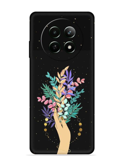 Flower On Hand Embossed Soft Silicone Case for Realme 12 (5G) Zapvi