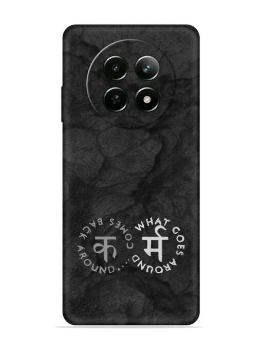 Karma Hindi Word Embossed Soft Silicone Case for Realme 12 (5G) Zapvi