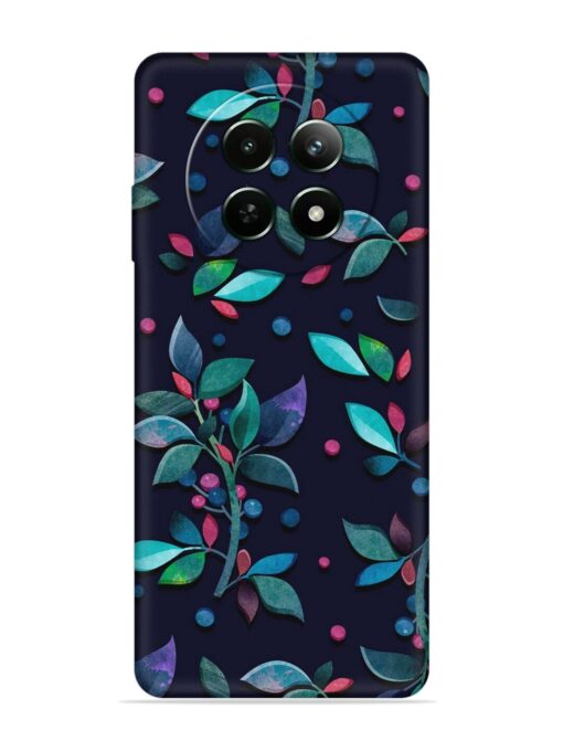 Decorative Watercolor Flower Embossed Soft Silicone Case for Realme 12 (5G) Zapvi