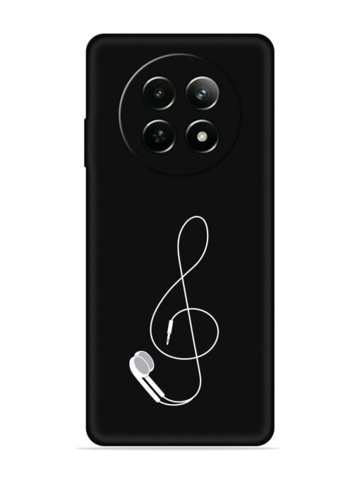 Music Earphone Vector Embossed Soft Silicone Case for Realme 12 (5G) Zapvi