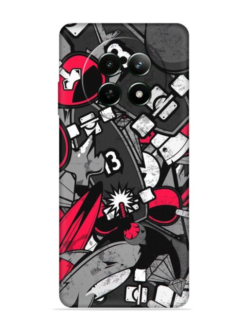 Fictional Doodle Embossed Soft Silicone Case for Realme 12 (5G) Zapvi