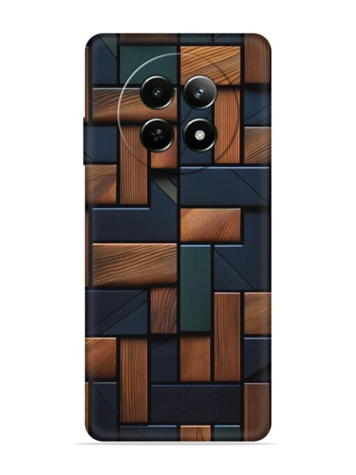 Wooden Background Cubes Embossed Soft Silicone Case for Realme 12 (5G) Zapvi