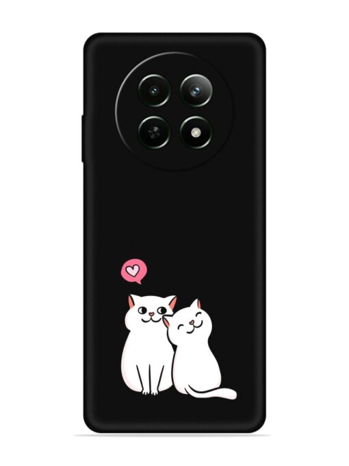 Cute Loving Cats Embossed Soft Silicone Case for Realme 12 (5G) Zapvi