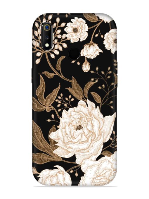 Peonies Roses Floral Embossed Soft Silicone Case for Realme 3 Zapvi