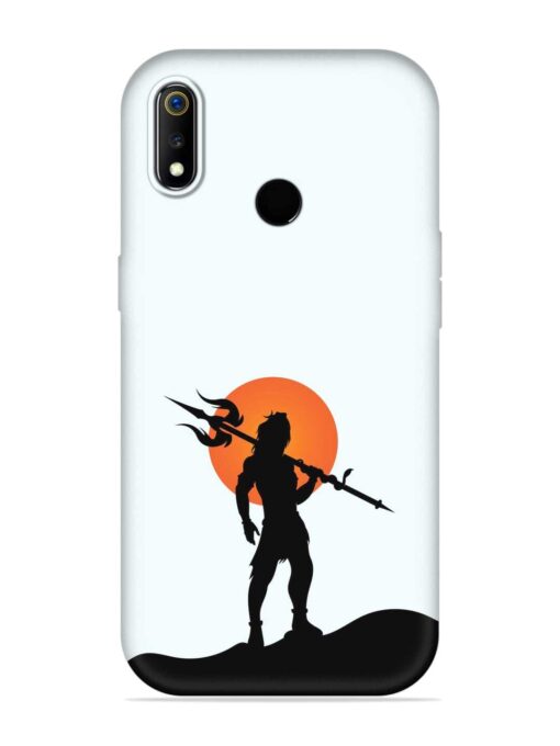 Lord Mahadev Trendy Embossed Soft Silicone Case for Realme 3 Zapvi